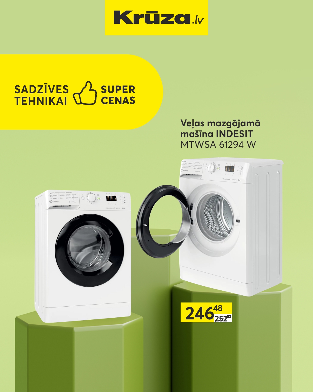 velas mazgajama masina indesit kruza